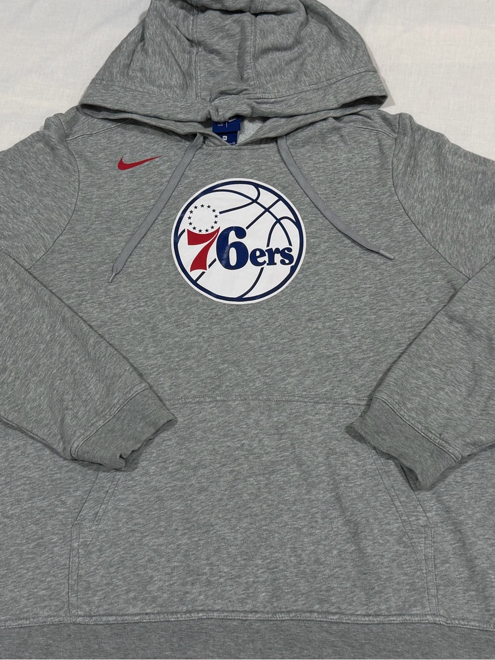Philadelphia 76ers Hoodie Nike Big Logo Men’s Sweatshirt Grey XL